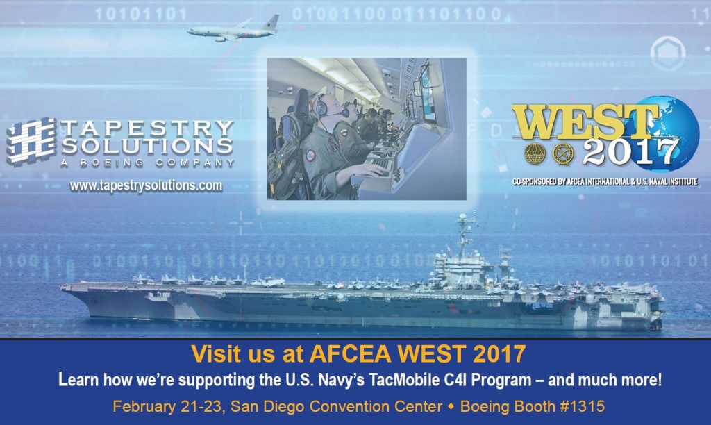 Tapestry Solutions to Highlight its C4I Mission Planning Services for