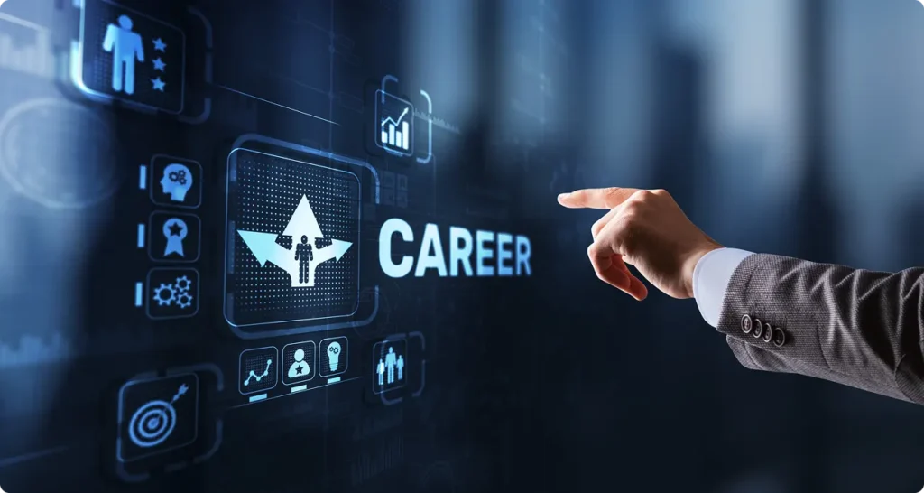 finger pointing at digital screen